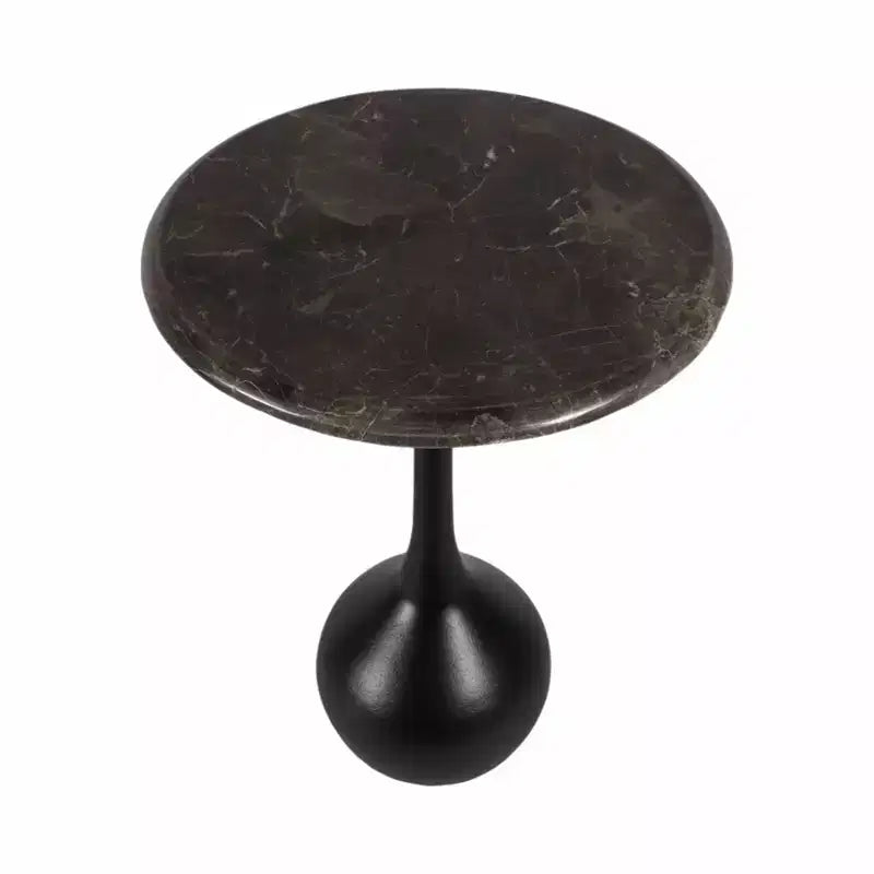 Marble Accent End Table for Home Decor - Decorative Small Table Stand for Bedroom Night Stand, Bedside, and Living Room Decor