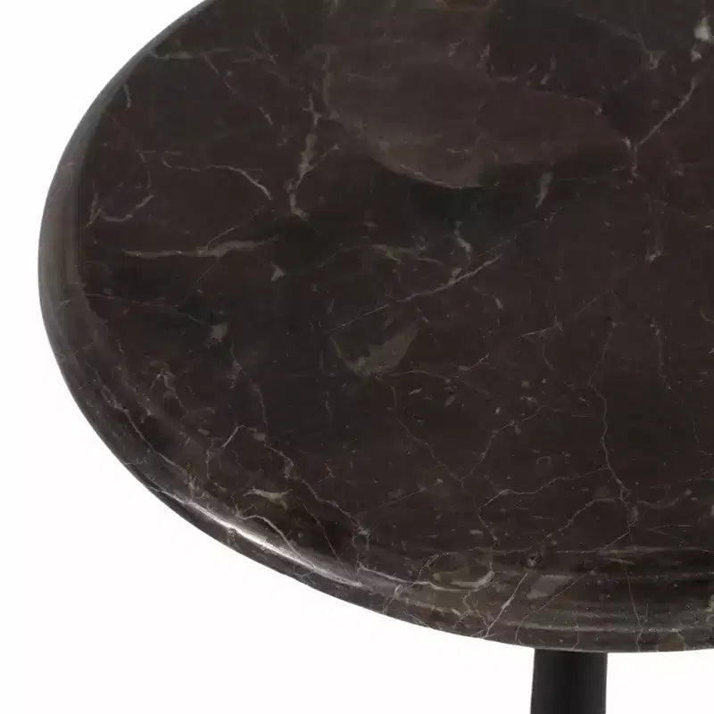 Marble Accent End Table for Home Decor - Decorative Small Table Stand for Bedroom Night Stand, Bedside, and Living Room Decor
