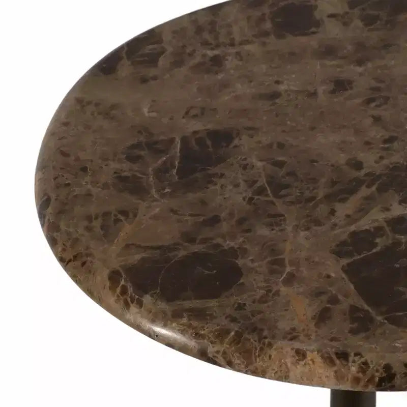 Marble Accent End Table for Home Decor - Decorative Small Table Stand for Bedroom Night Stand, Bedside, and Living Room Decor