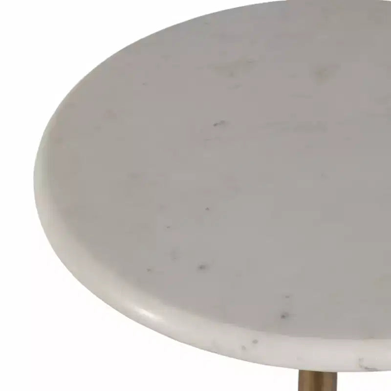 Marble Accent End Table for Home Decor - Decorative Small Table Stand for Bedroom Night Stand, Bedside, and Living Room Decor