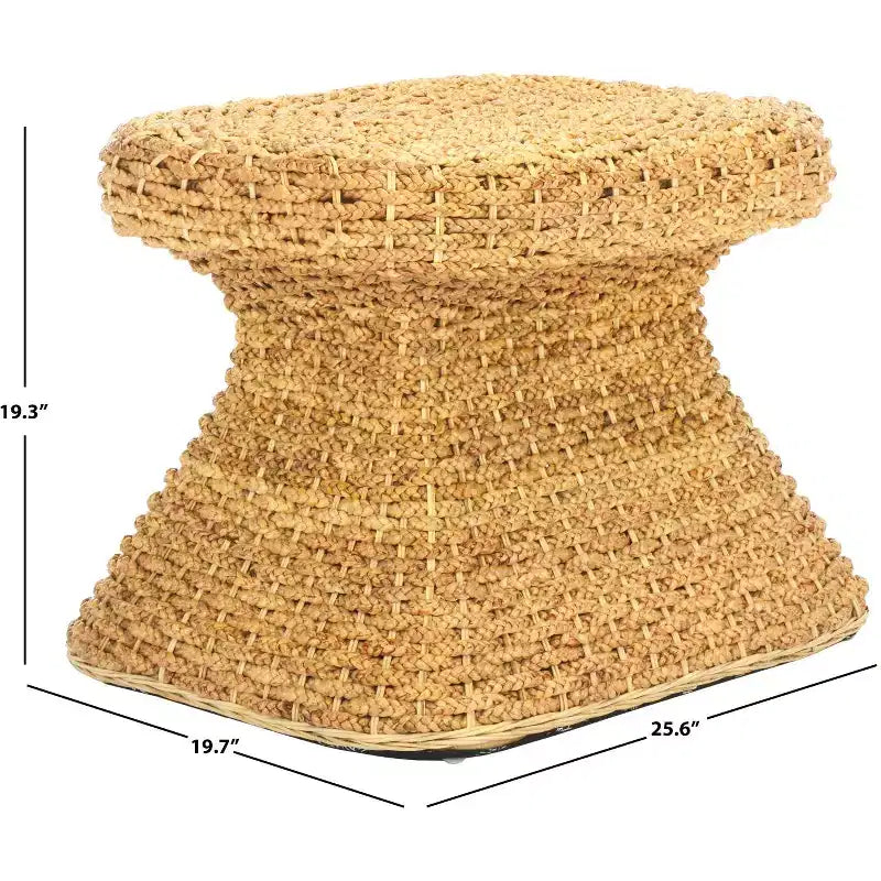 Caprianna Woven Waterhyacinth Accent Table - CWK2010 - Natural - Safavieh Couture