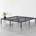 Low platform bed frame for bedroom - maximum weight capacity 800 lbs, no spring mattress required, minimalist design.