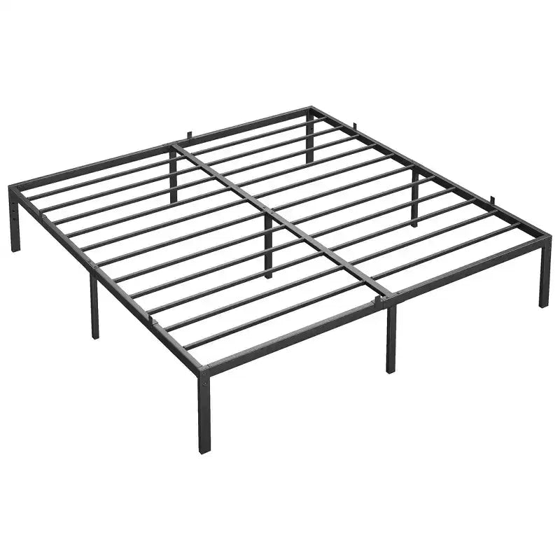 Low platform bed frame for bedroom - maximum weight capacity 800 lbs, no spring mattress required, minimalist design.