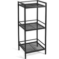 3/4-Tier Metal Standing Shelf Unit, Multifunctional Freestanding Storage Shelf, Space-Saving Organizer for Bathroom, Living Room, Bedroom, Kitchen