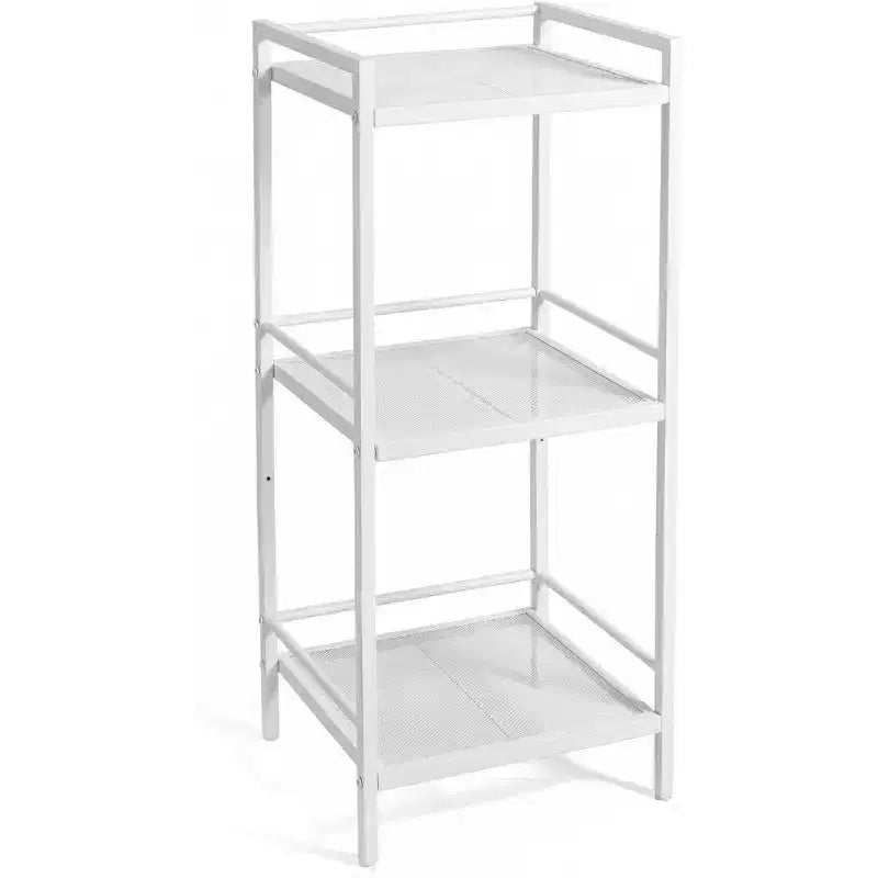 3/4-Tier Metal Standing Shelf Unit, Multifunctional Freestanding Storage Shelf, Space-Saving Organizer for Bathroom, Living Room, Bedroom, Kitchen