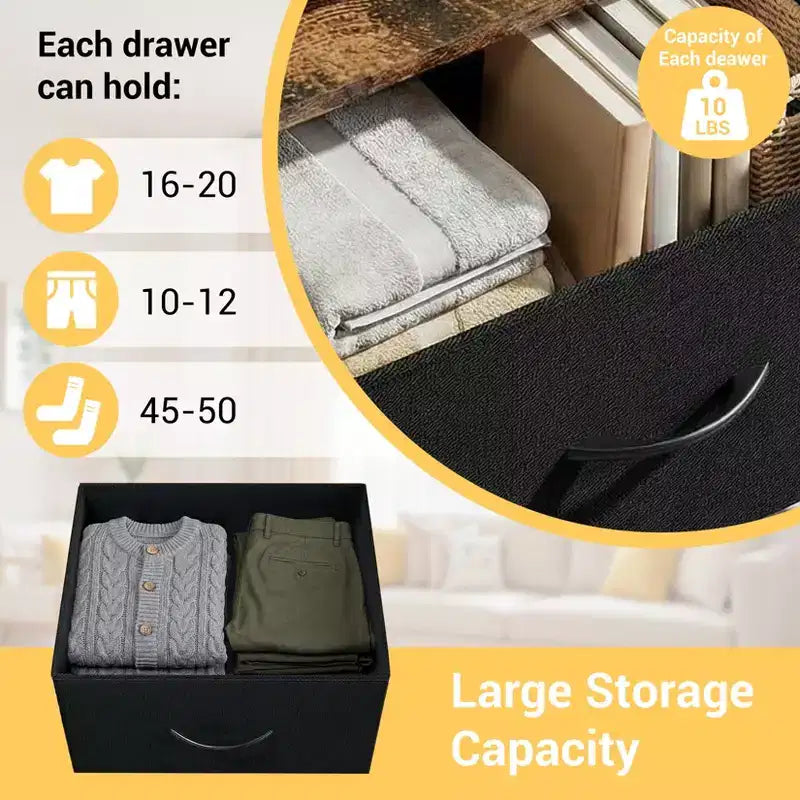 Slim 3-Drawer Dresser  Modern Compact Storage Cabinet with Removable Fabric Bins  Space-Saving Organizer for Bedroom, Closet, Apartment