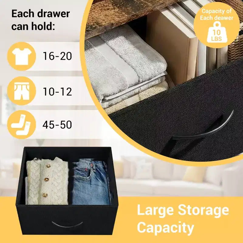 Slim 3-Drawer Dresser  Modern Compact Storage Cabinet with Removable Fabric Bins  Space-Saving Organizer for Bedroom, Closet, Apartment