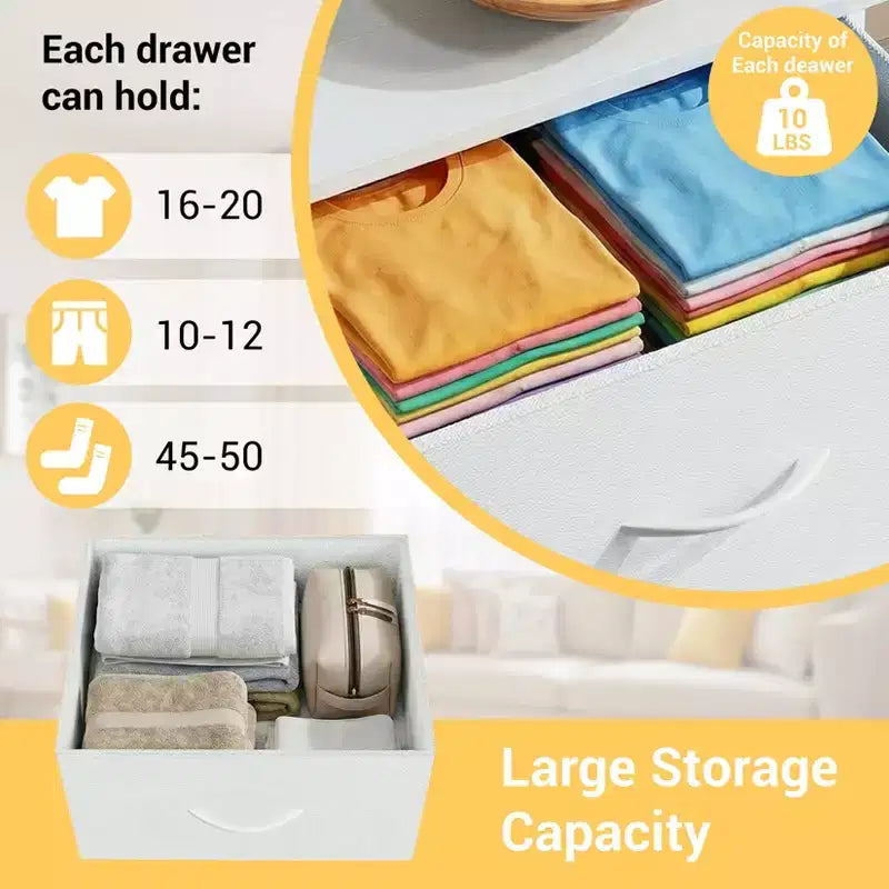 Slim 3-Drawer Dresser  Modern Compact Storage Cabinet with Removable Fabric Bins  Space-Saving Organizer for Bedroom, Closet, Apartment