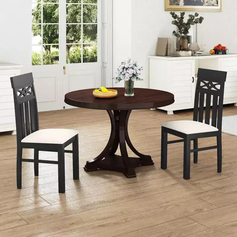 Costway Dining Chairs Set of 2/4, High Back Dining Room Chairs with Padded Seat for Kitchen
