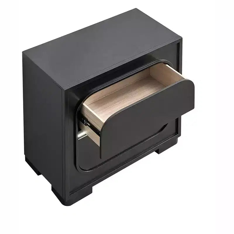Passion Furniture Wave Wenge 2-Drawer 28 in. W Nightstand