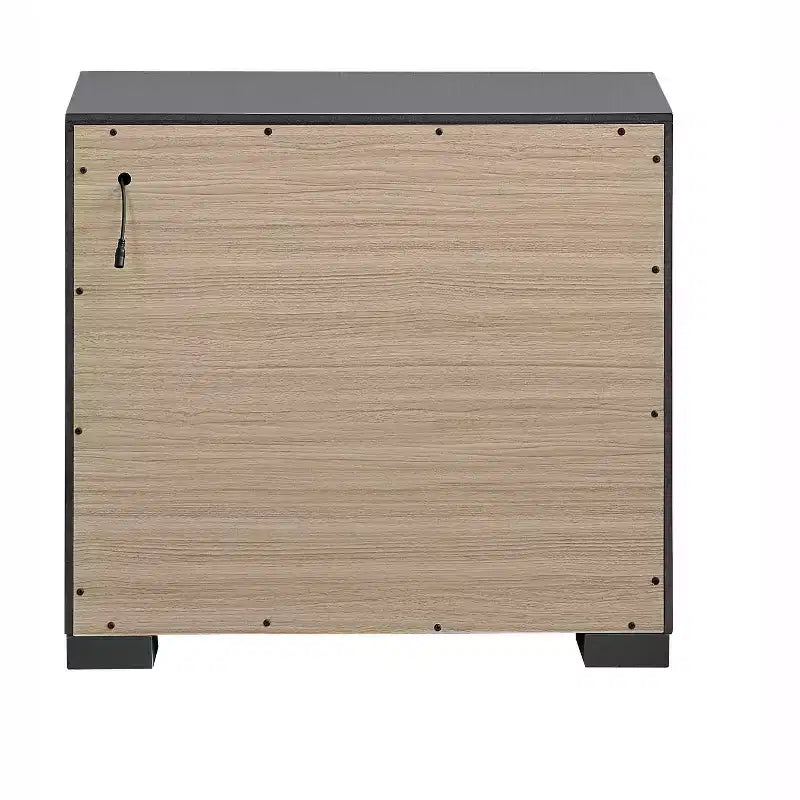 Passion Furniture Wave Wenge 2-Drawer 28 in. W Nightstand