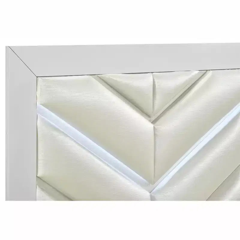 Passion Furniture Moreland Sparkling White Wood Frame Twin Panel Bed