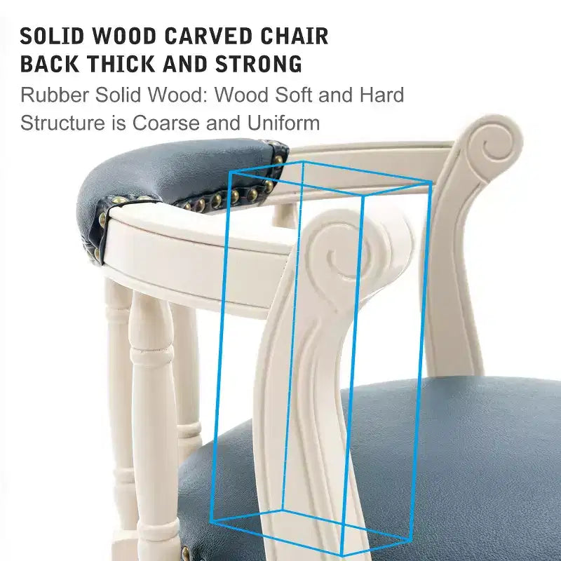 Solid Wood 360 Degree Swivel Bar Stools Seat Height 29.5 Leather Wooden Bar Stools