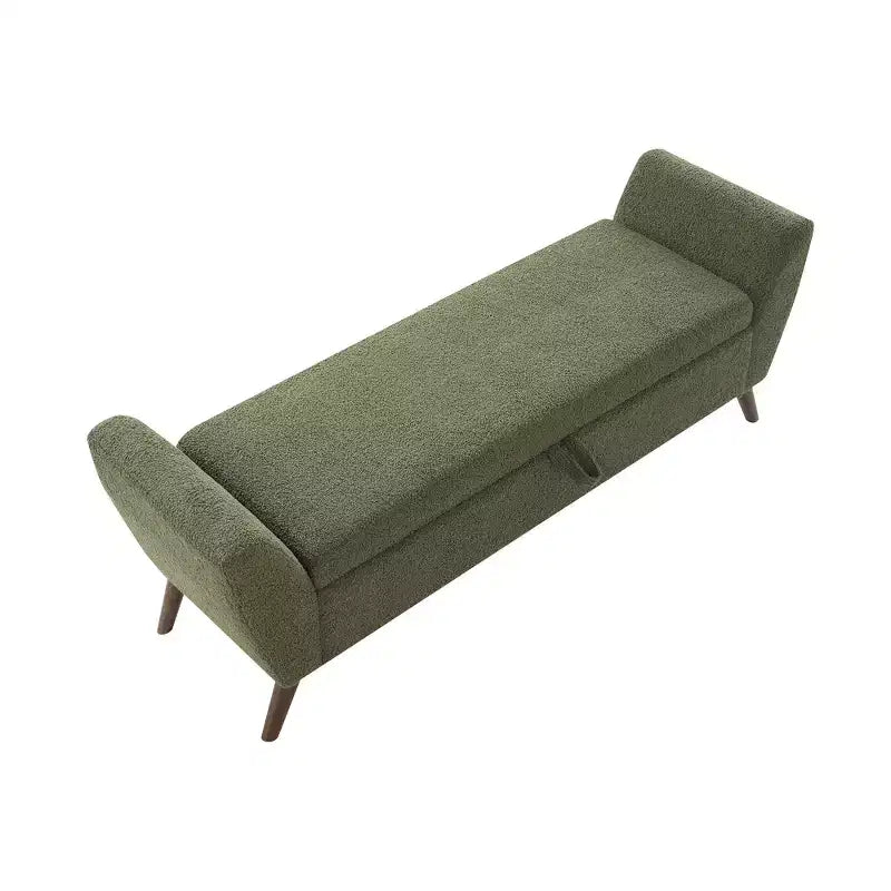 GDFStudio Rupert Modern 60 Inch Upholstered Storage Bench with Hidden Compartment