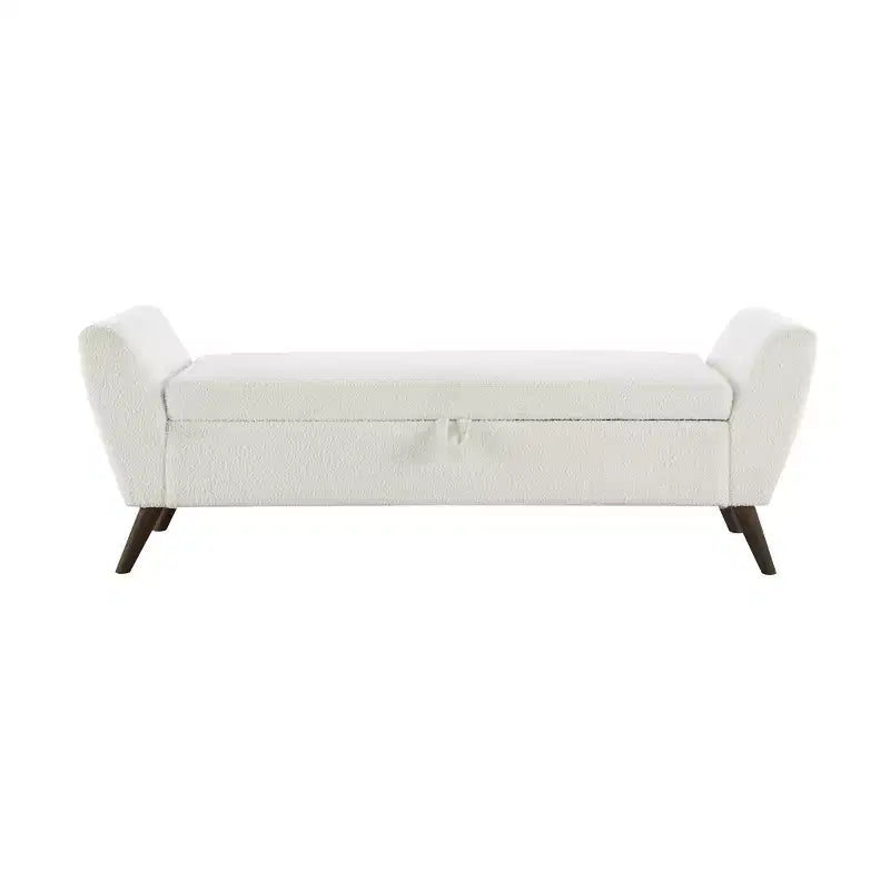 GDFStudio Rupert Modern 60 Inch Upholstered Storage Bench with Hidden Compartment