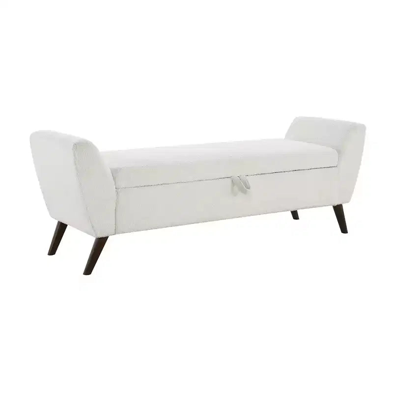 GDFStudio Rupert Modern 60 Inch Upholstered Storage Bench with Hidden Compartment