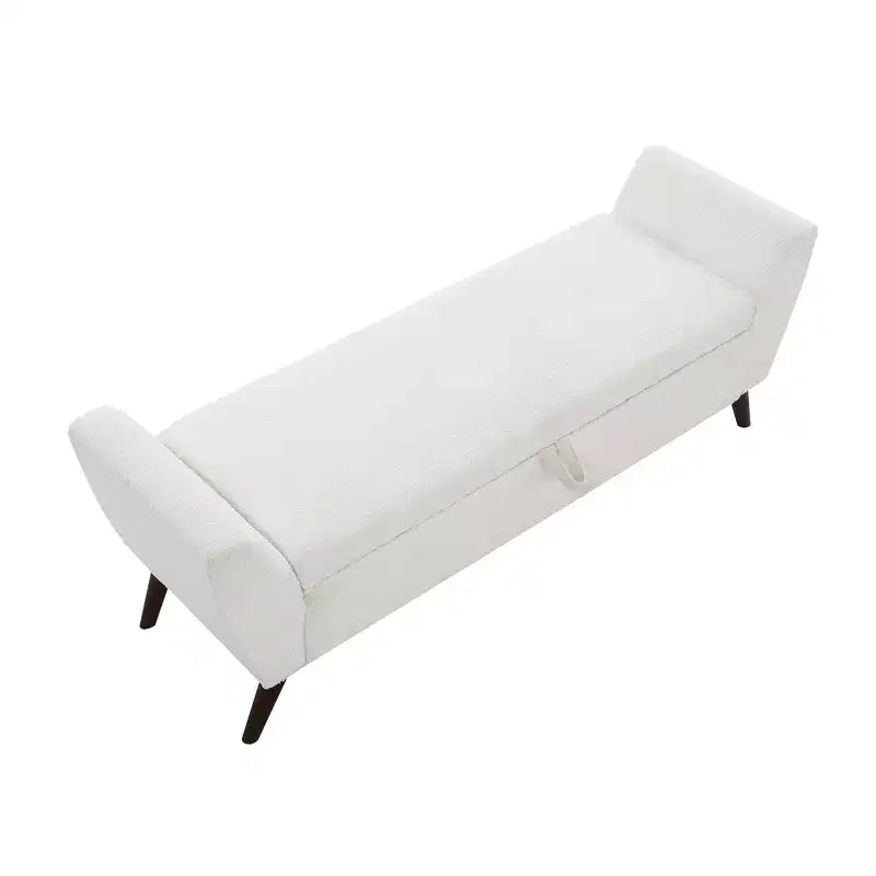 GDFStudio Rupert Modern 60 Inch Upholstered Storage Bench with Hidden Compartment