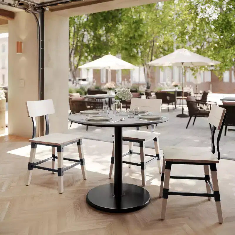 Flash Furniture Acadia Tabletop with TopGuard HPL Technology and Table Height Base