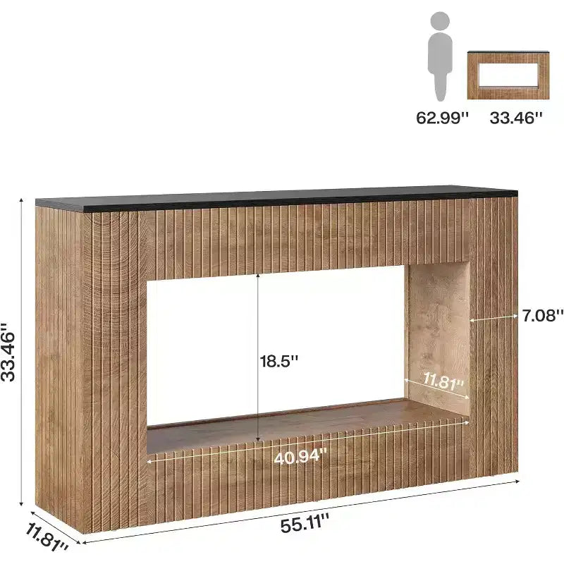 Lantine Modern Console Table, 55-Inch Wood Entryway Table with Storage, Narrow Long Sofa Table Behind Couch Table for Living Room, Foyer, Hallway
