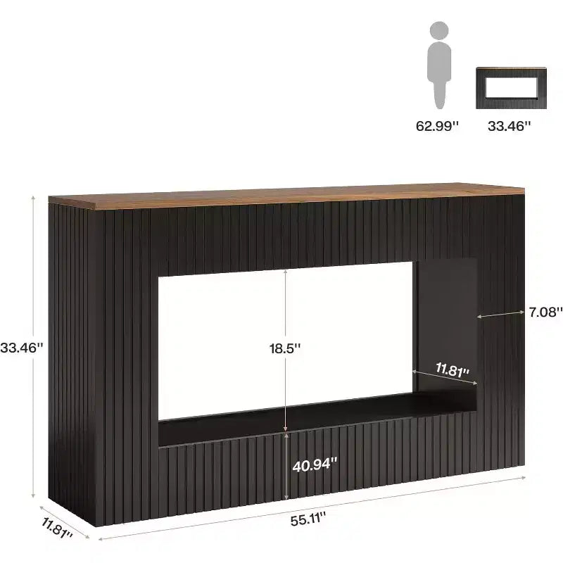 Lantine Modern Console Table, 55-Inch Wood Entryway Table with Storage, Narrow Long Sofa Table Behind Couch Table for Living Room, Foyer, Hallway