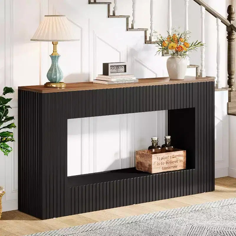 Lantine Modern Console Table, 55-Inch Wood Entryway Table with Storage, Narrow Long Sofa Table Behind Couch Table for Living Room, Foyer, Hallway