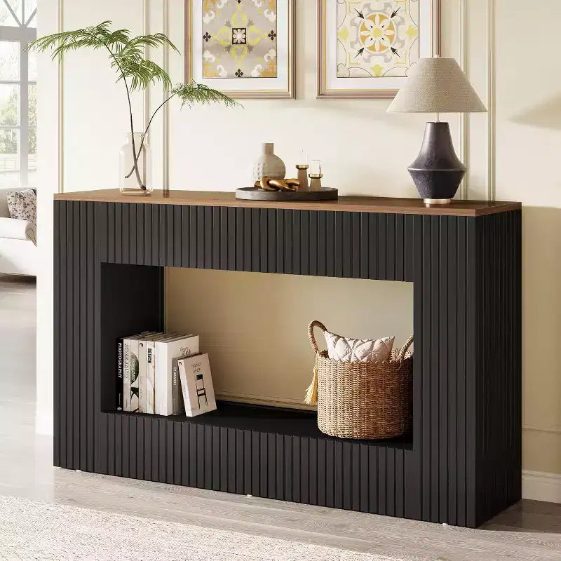 Lantine Modern Console Table, 55-Inch Wood Entryway Table with Storage, Narrow Long Sofa Table Behind Couch Table for Living Room, Foyer, Hallway