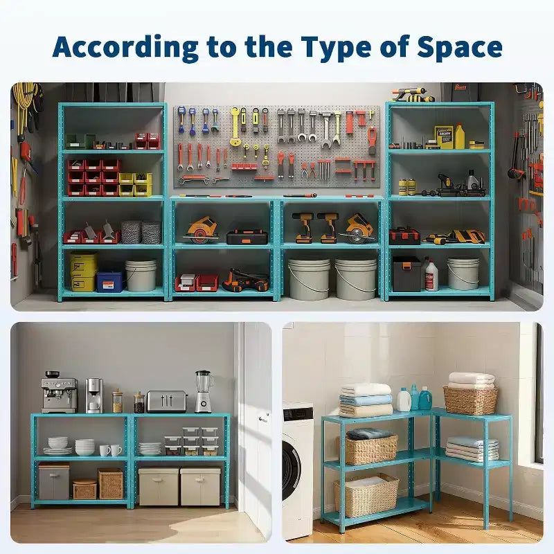 Heavy Duty 5-Tier Adjustable Metal Shelving Unit, 68H x 35W x 12D Steel Storage Rack, 500 lbs Capacity for Garage, Pantry, Kitchen, Closet