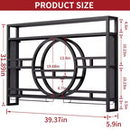 Bekrvio Scaffale Portabottiglie a 3 Livelli da Parete, 39in/47in Ripiani Fluttuanti in Metallo con Porta Calici, Scaffale Industriale per Liquori per Bar di Casa