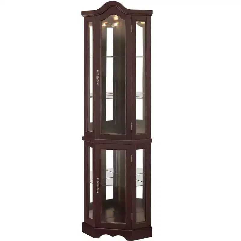 MAYEERTY Living Room Media Cabinet MDF+Tempered Glass 3 Soft-Close Drawers Open Shelves