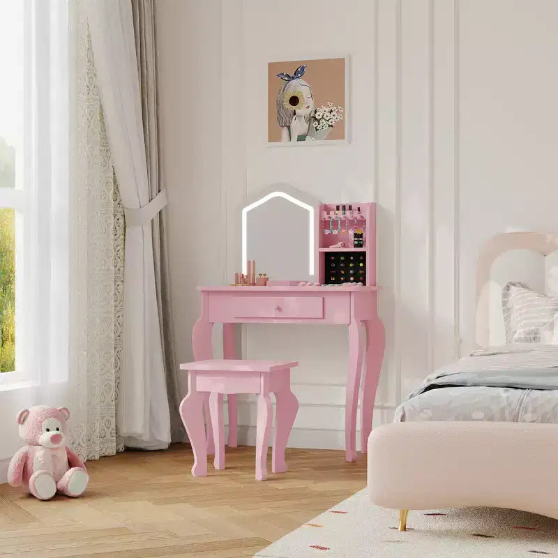 Sgabello da toeletta per bambine dai 3 agli 8 anni - Ideale per camera da letto o sala giochi