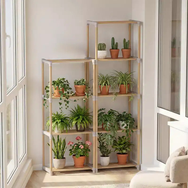 Gymax 2PCS Freestanding 5-Tier Bookshelf w/ Splinter-Free Storage Shelves for Home
