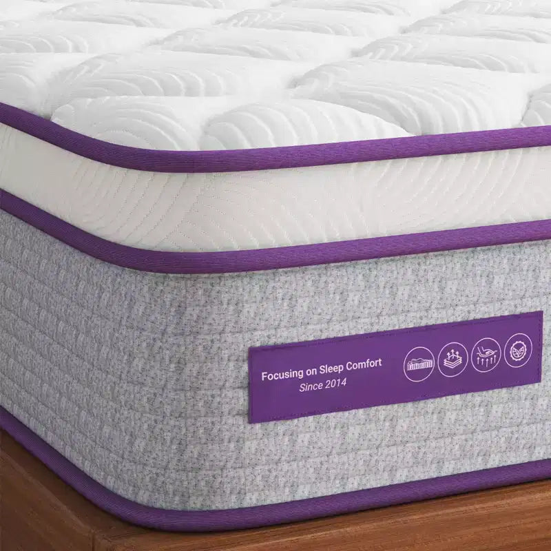 Sersper 8 inch Memory Foam Spring Hybrid Mattress - Compatible with Platform Bed, Box Spring, or Slat Base