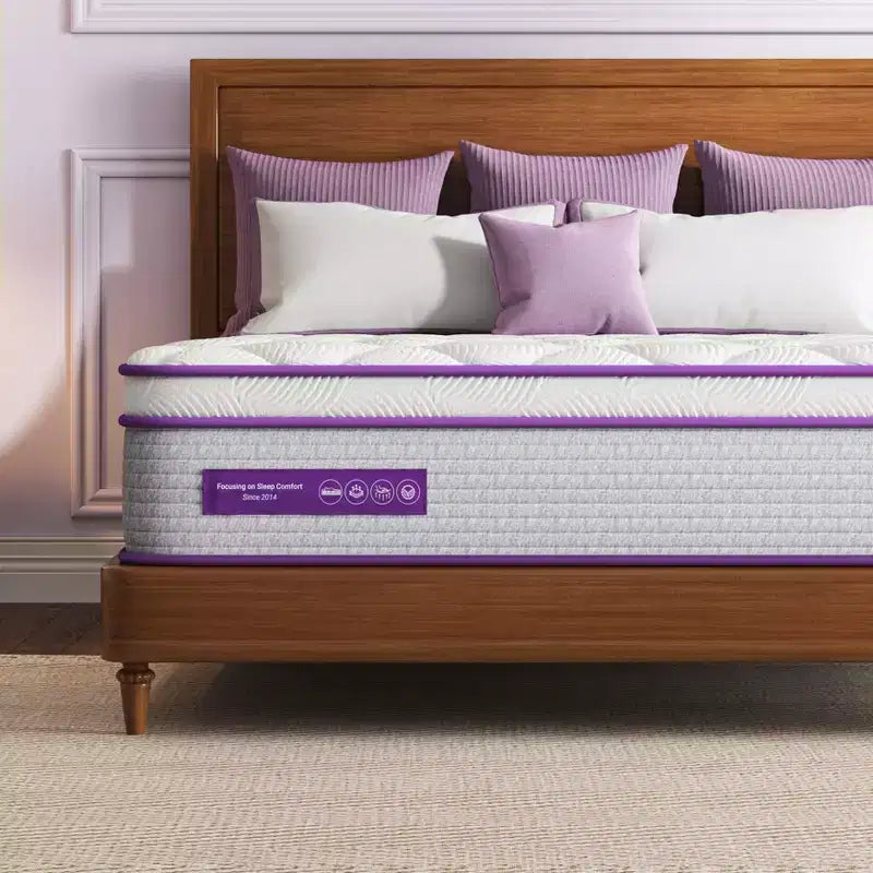 Sersper 8 inch Memory Foam Spring Hybrid Mattress - Compatible with Platform Bed, Box Spring, or Slat Base