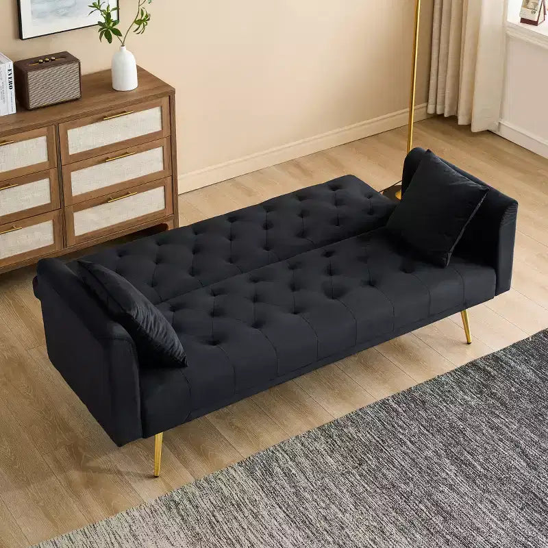 Divano a due posti convertibile 71, divano letto in velluto per soggiorno, camera da letto, ufficio - ModernLuxe