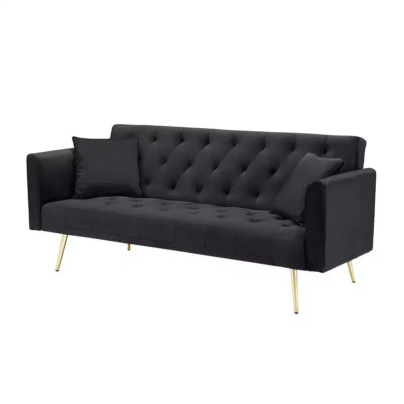 Divano a due posti convertibile 71, divano letto in velluto per soggiorno, camera da letto, ufficio - ModernLuxe
