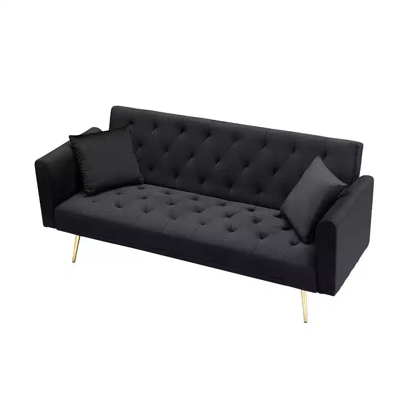 Divano a due posti convertibile 71, divano letto in velluto per soggiorno, camera da letto, ufficio - ModernLuxe