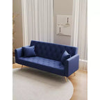 Divano a due posti convertibile 71, divano letto in velluto per soggiorno, camera da letto, ufficio - ModernLuxe