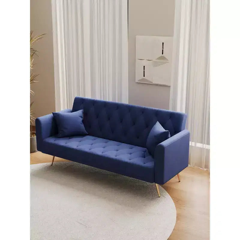 Divano a due posti convertibile 71, divano letto in velluto per soggiorno, camera da letto, ufficio - ModernLuxe