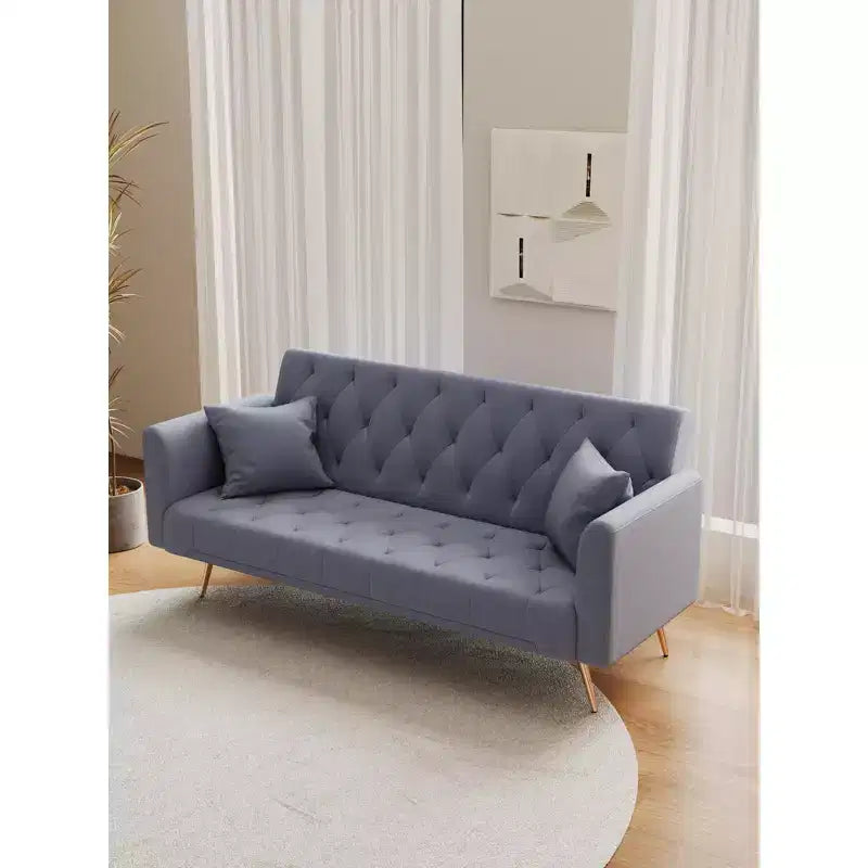 Divano a due posti convertibile 71, divano letto in velluto per soggiorno, camera da letto, ufficio - ModernLuxe