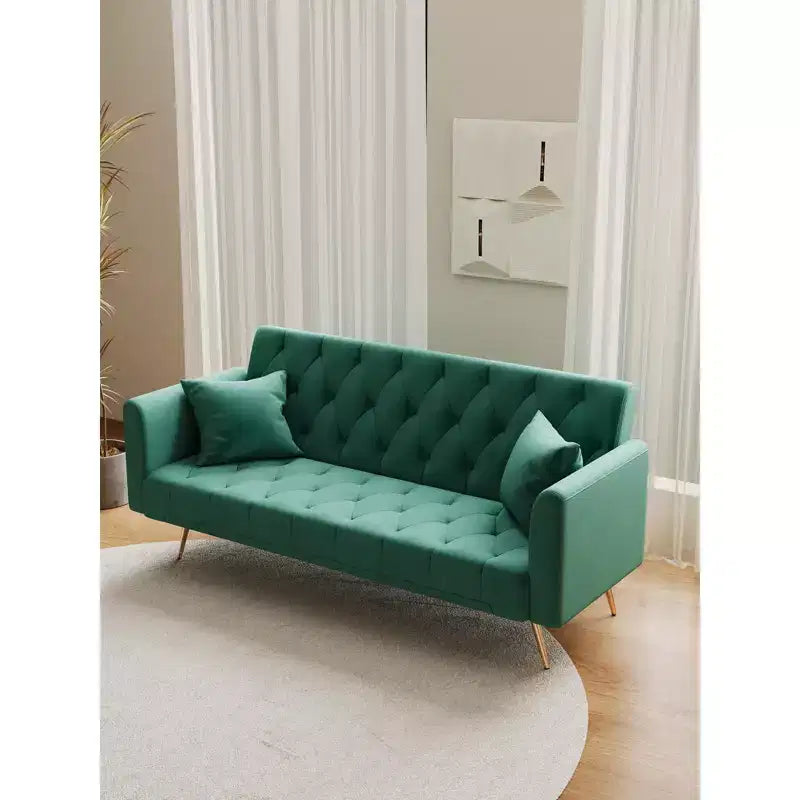 Divano a due posti convertibile 71, divano letto in velluto per soggiorno, camera da letto, ufficio - ModernLuxe