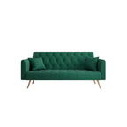 Divano a due posti convertibile 71, divano letto in velluto per soggiorno, camera da letto, ufficio - ModernLuxe