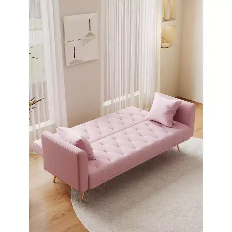 Divano a due posti convertibile 71, divano letto in velluto per soggiorno, camera da letto, ufficio - ModernLuxe