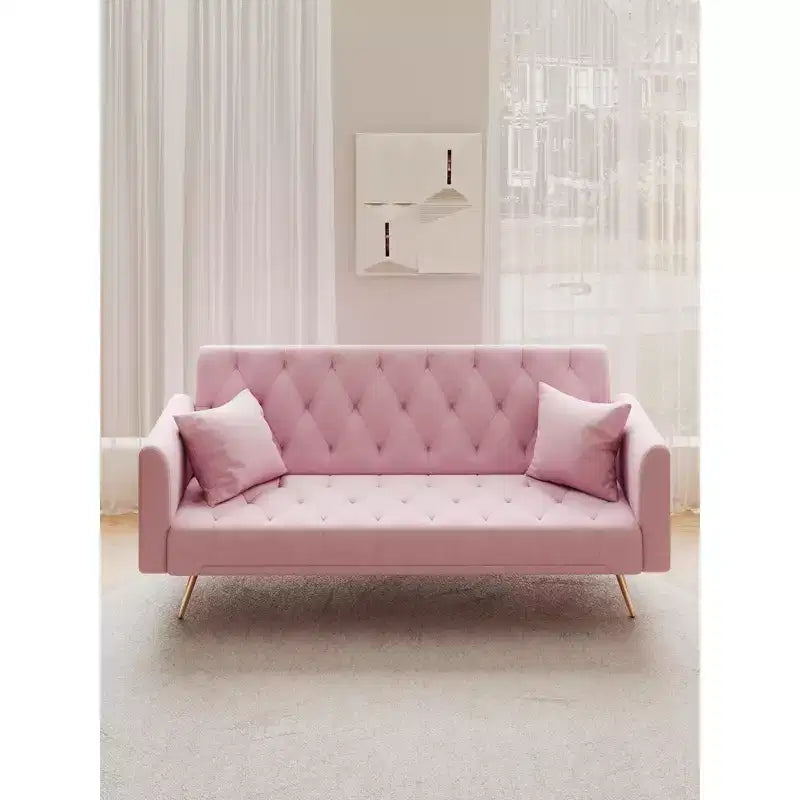Divano a due posti convertibile 71, divano letto in velluto per soggiorno, camera da letto, ufficio - ModernLuxe