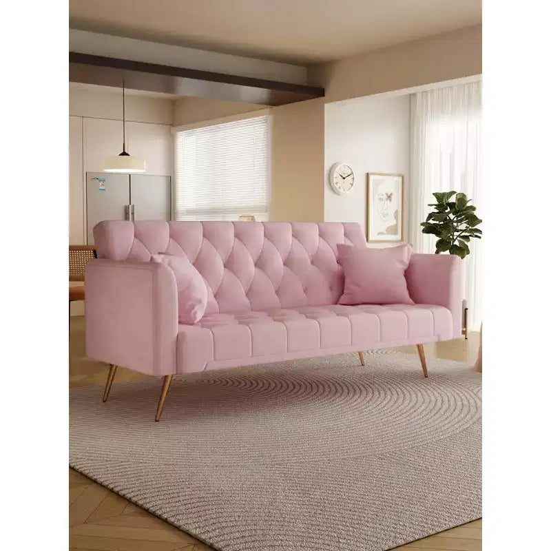 Divano a due posti convertibile 71, divano letto in velluto per soggiorno, camera da letto, ufficio - ModernLuxe