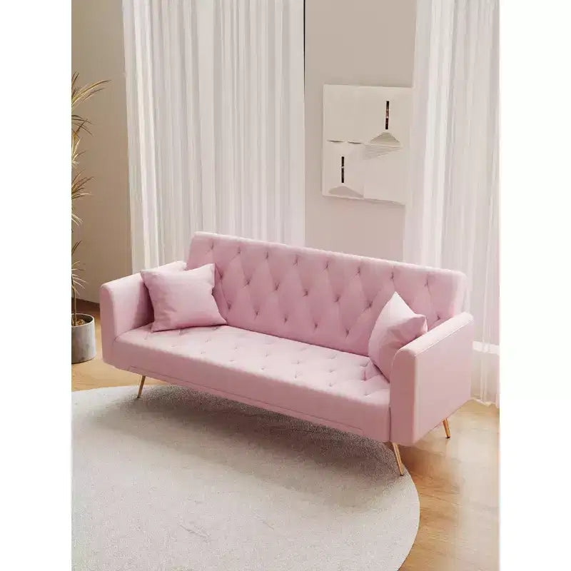 Divano a due posti convertibile 71, divano letto in velluto per soggiorno, camera da letto, ufficio - ModernLuxe