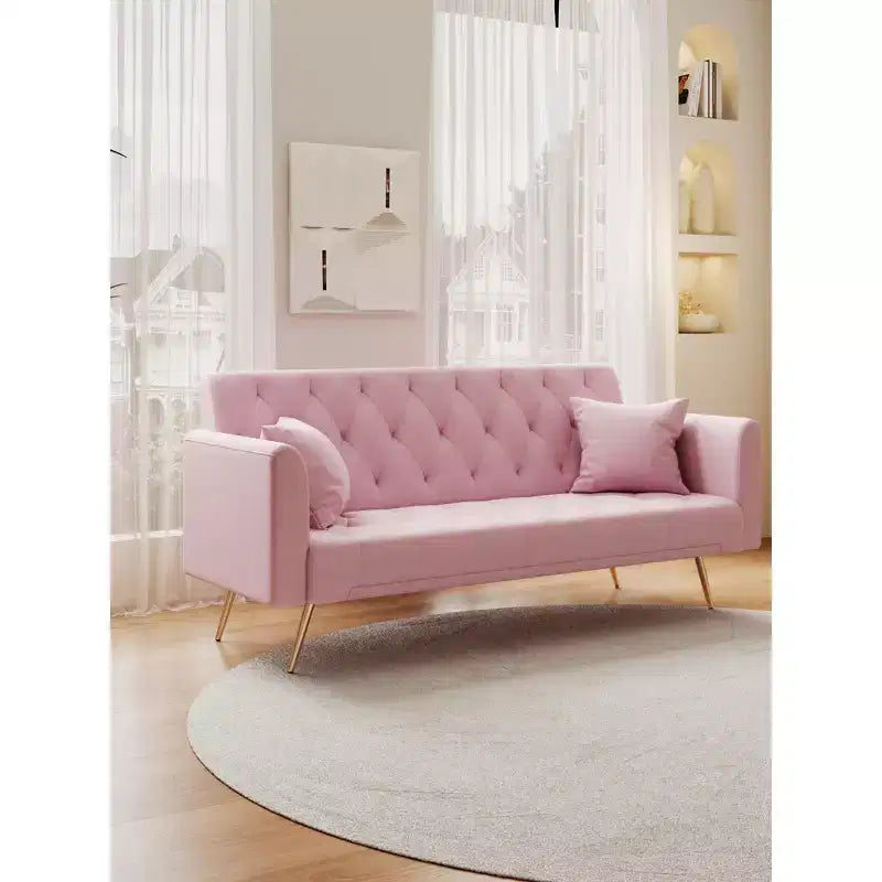 Divano a due posti convertibile 71, divano letto in velluto per soggiorno, camera da letto, ufficio - ModernLuxe
