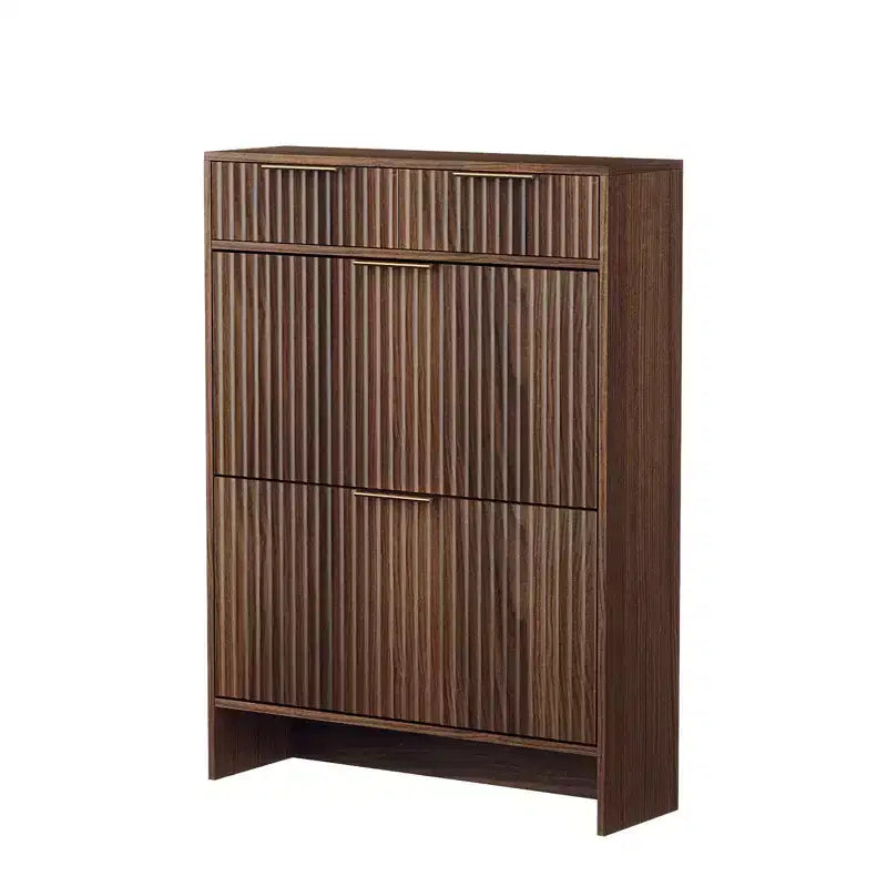 Karl Home 2-Drawer 2-Tip-Down Drawer Slatted Shoe Cabinet