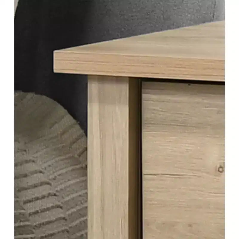 This Celeste 20W Light Oak Finish 1-Drawer Nightstand Bedside Table combines contemporary style with smart storage solutions, creating a space.