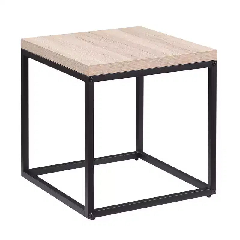 Crafted for both style and function, this End Table Side Table,Square Wood and Metal Nightstand,Storage Small End Table, for Living Room.