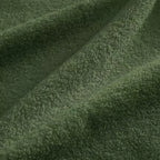 Moderno divano componibile a 2 posti rivestito in tessuto Teddy con cuscini lombari e pouf | Beige / Cammello / Verde / Arancione